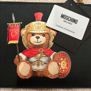Moschino Black Teddy Bear Clutch